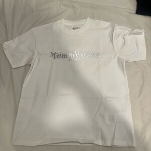 Maison Martin Margiela White Tee with Silver Logo